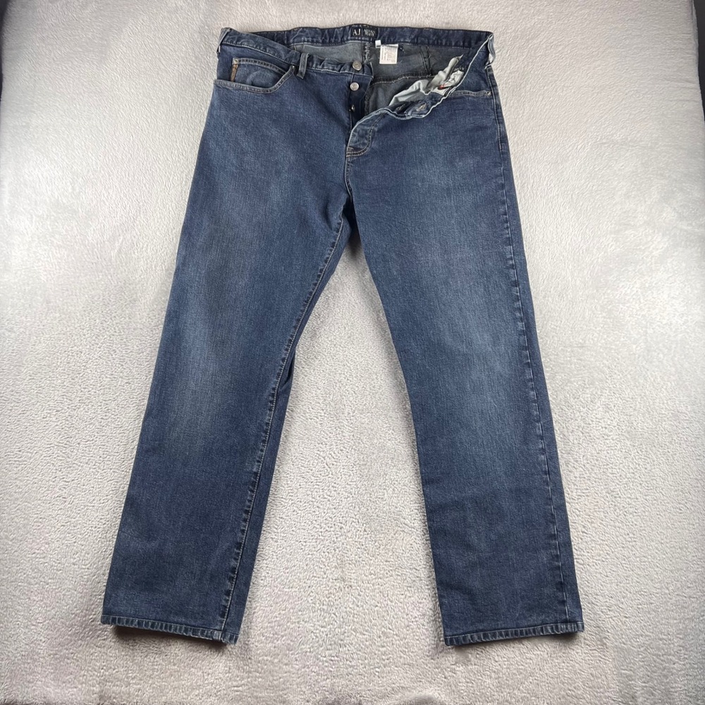 VTG Armani Simon T Spa jeans mens 38x29 blue comfort fit Button Fly made Italy